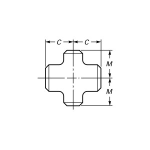 Cruz de soldadura a tope